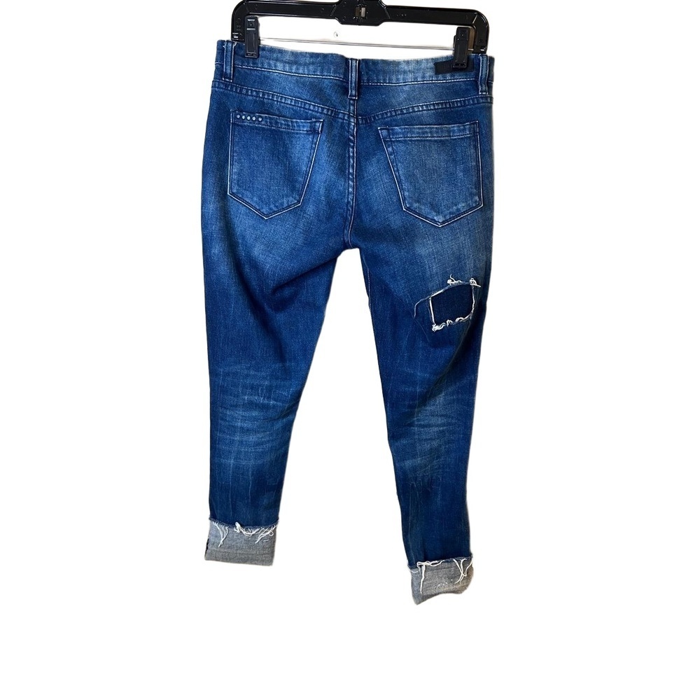 Blanknyc Patchwork Distressed Ripped Cuffed Ankle… - image 8